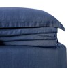 Brooklyn Loom California King Linen Sheet Set Navy - 2 of 4