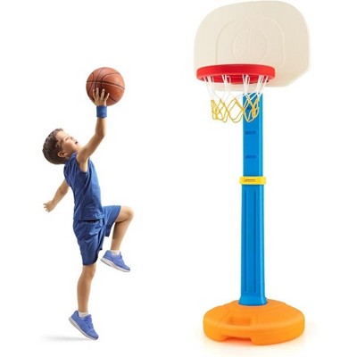 Costzon Kids Basketball Hoop, Adjustable 3.9–5.2FT Basketball Goal, Portable Mini Set for Indoor/Outdoor Play, Gift for Boys & Girls