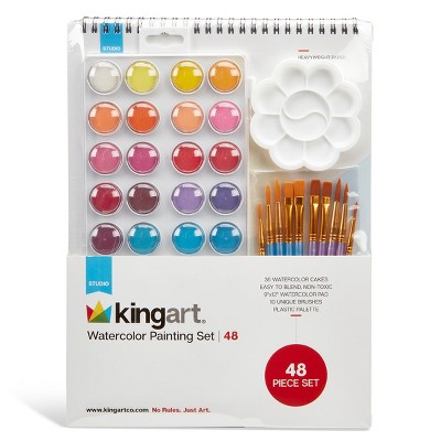 KINGART Watercolor Paint Set 48 pc