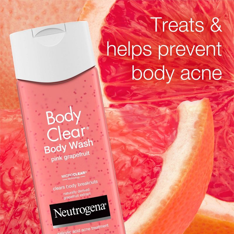 Neutrogena Body Clear Pink Grapefruit Acne Body Wash with Vitamin C for Body Breakouts - 8.5 fl oz, 5 of 14