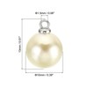 Unique Bargains Beautiful Designer DIY Jewelry Making Faux Pearl Pendants 150 Pcs Silver Beige 0.39" - 2 of 4
