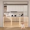 Wooden Freestanding Dog Gate, Folding Wooden Gates for Dogs Indoor for Doorways Stairs , Panel Dog Gate with No-Slip Mat - 2 of 4