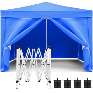 Gsluuk 10'x10' Folding Canopy with 4 Removable Sidewalls Outdoor Event Shelter UPF 50+ - 1 of 1