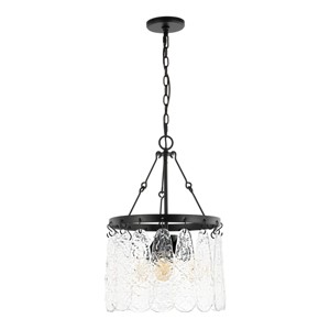 Thryssa 3 Light 15" Chandelier - CHA4055 - Black/Clear - Safavieh - 1 of 4