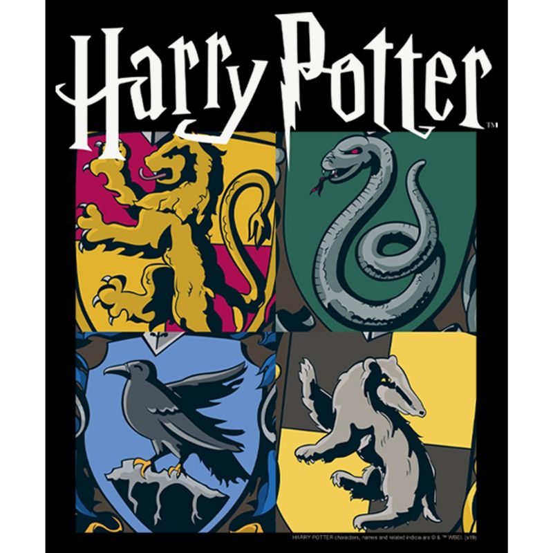 Men's Harry Potter Hogwarts Houses Vintage Collage Pull Over Hoodie, 2 of 5