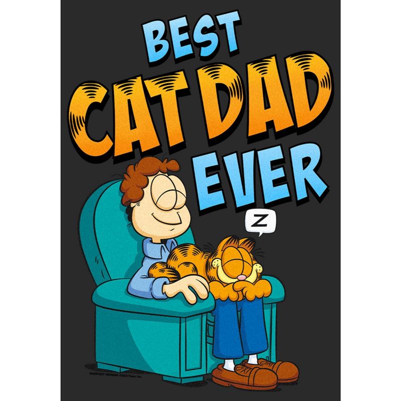 Men's Garfield Best Cat Dad Ever T-Shirt, 2 of 6