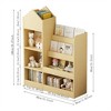 YONWAY Wood Kids Wooden Bookshelf, Kid's Bin Storage Unit with 6 Compartments 2 Baskets Bins Toys Box Organizer for Books, Toys Shelf - 3 of 4