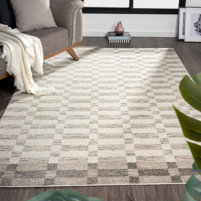 Luxe Weavers Checkered Geometric Area Rug, Indoor Carpet, 1 of 11