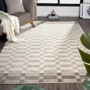 Luxe Weavers Checkered Geometric Area Rug, Indoor Carpet