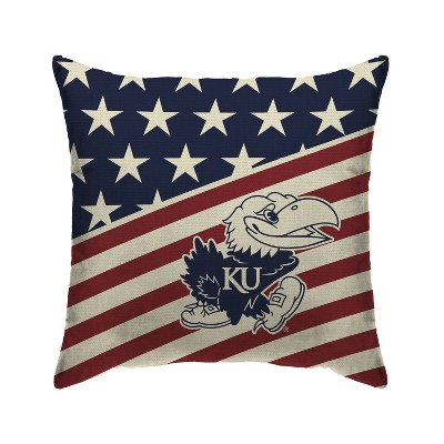 NCAA Kansas Jayhawks Americana Decorative Throw Pillow