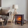 ChicFurnit Indoor Fireplaces 17" Freestanding Fireplace Fireplace Heater with Realistic Flames for Living Room, Black, 17.16"*11.02"*17.32" - 3 of 4