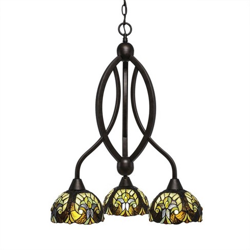 Toltec Lighting Bow 3 - Light Chandelier in  Bronze - image 1 of 1