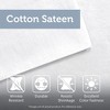 Sapphtopaz 6 Piece Comforter Set Elegant Cotton Sateen Pattern Print with Embroidered Details Reversible Oversized Cotton Quilt Set, Gray - 3 of 4