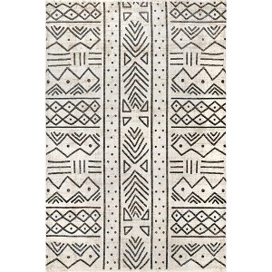 Nuloom Kendra Bohemian Panel Fringe Indoor Area Rug - Beige 5' x 8' - 1 of 4