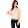 Anna-Kaci Women's Short Sleeve Square Neck Sequin Top for Special Occasions - 4 of 4