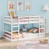 NicBex Twin Over Twin/Full Over Full Bunk Bed with Ladder,Solid Wood Loft Bed with Safety Fence for Bedroom,White/Gray - 2 of 4