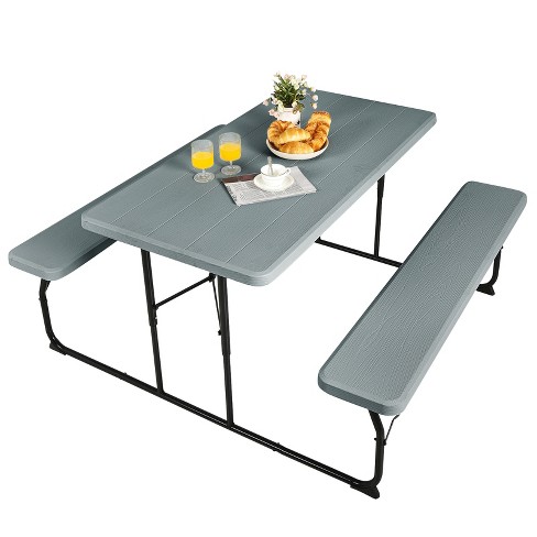 Grey picnic bench hot sale