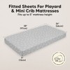 KeaBabies Mini Crib Sheets for Baby Girls, Boys, 2-Pack Soothe Pack and Play Sheets Fitted, Organic Pack N Play Mattress Sheet - 3 of 4