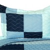 Slickblue Full/Queen 3 Pc Quilt Set, Vermicelli-Quilted TC Fabric, 5 Design Options, Machine Washable, 90.5"x90.5" - 3 of 4