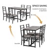 NicBex 5-Piece Industrial Style Dining Table Set & Backrest Chairs for Kitchen,Dining Room,Restaurant,Modern Dinette Set with Metal Frame - 4 of 4