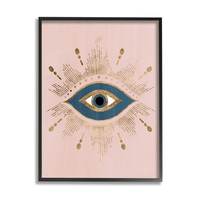 Stupell Industries Evil Eye Glam Boho Pattern Framed Giclee, 16 x 20