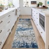 Abstract Machine Washable Rug with Rubber Backing for Living Room Stain Resistant Accent Rug Low Pile Ultra Soft Non Slip Rug - 3 of 4