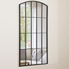 Dovelina Arched Metal Framed with Window Pane Decorative Wall Mirror Large Mirror - 67"x28", Black - 4 of 4