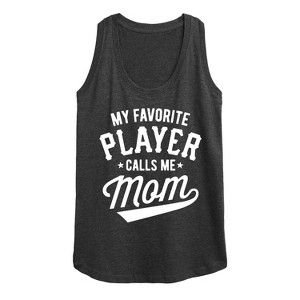 Women's - Instant Message - Favorite Player Calls Me Mom Graphic Racerback Tank - 1 of 4
