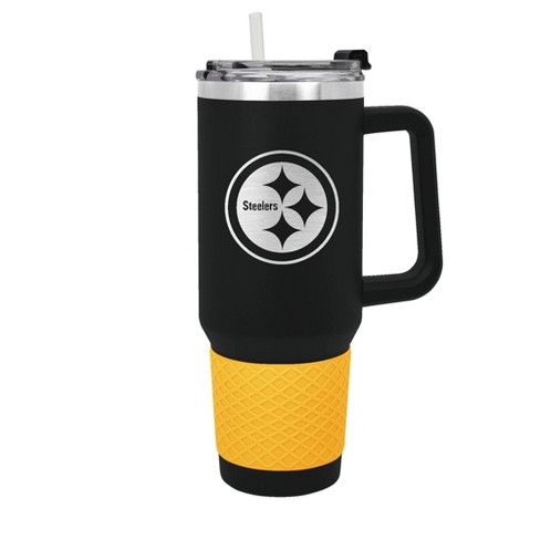 PITTSBURGH STEELERS 18 OZ. STAINLESS STEEL VACUUM INSULATED TRAVEL COFFEE  CUP