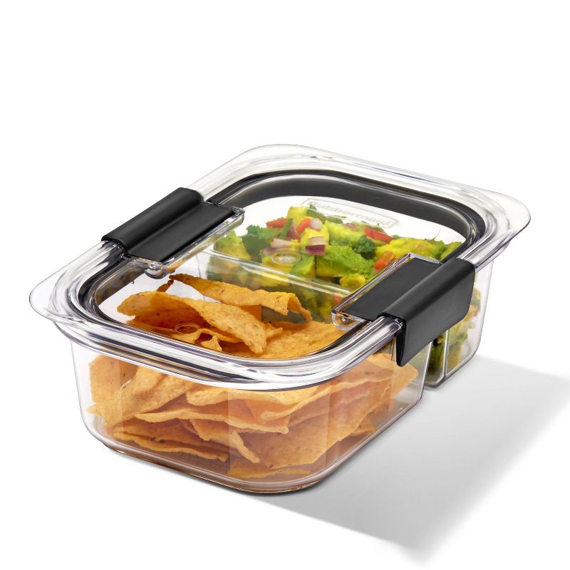 Rubbermaid 5pk 2.85 cup Brilliance Meal Prep Containers, 2-Compartment Food Storage Containers, 3 of 9