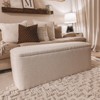 Sadie 47" Boucle Look Rectangle Upholstered Flip Top Storage Benches-Maison Boucle - 2 of 4