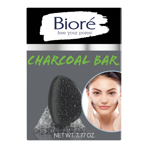 Biore Charcoal Cleansing Bar, Pore Penetrating, Jojoba Beads For Gentle Exfoliation Of Oily Skin - 3.77oz - image 1 of 4
