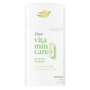 Dove Beauty VitaminCare+ Aluminum Free Deodorant Stick with Niacinamide - Green Tea and Sakura - 2.6oz - 1 of 4