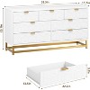 Garvee 7-Drawer white Dresser with Gold Metal Legs and Handles, 53.5" Wide Modern Painted Wood Chest for Bedroom Living Room Entryway - 2 of 4