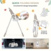 Foldable High Chair for Babies, Adjustable Baby Highchair with 5 Recline Positions, Removable Double Tray,Portable Feeding Chair with 5-Point Harness - 4 of 4