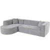 109.2" Chenille L-Shaped Modular Sectional Sofa with 2 Pillows - 4 of 4