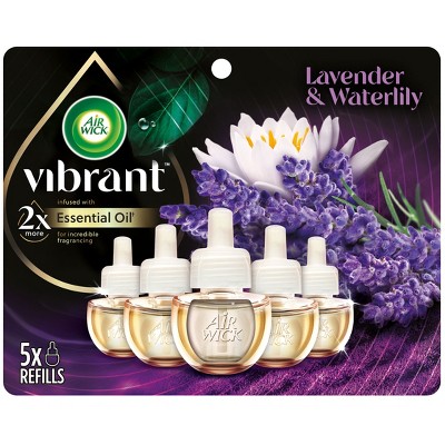 Air Wick Vibrant Scented Oil Air Freshener Refill - Lavender & Waterlily - 3.35 fl oz/5ct