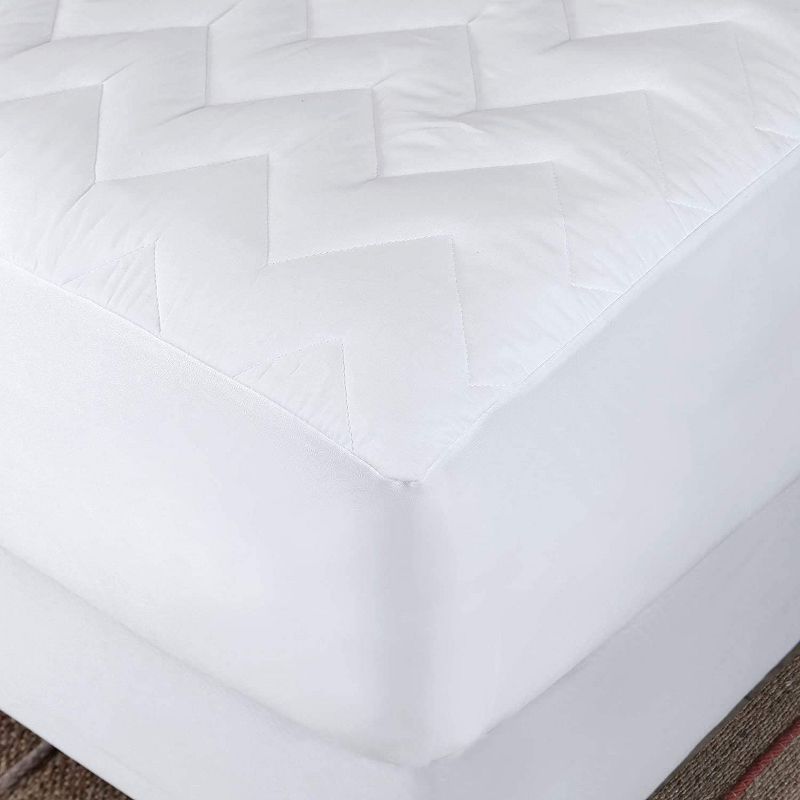 Waterguard Waterproof Quilted Mattress Pad Protector – White, 6 of 10