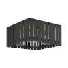 Livex Lighting Greenwich 4 - Light Flush Mount in  Black/Satin Brass - 3 of 4