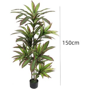 Artificial Dragon Tree in Pot - Tropical Fake Plant Decor for Living Room, Balcony, Bedroom, Office - 1 of 4