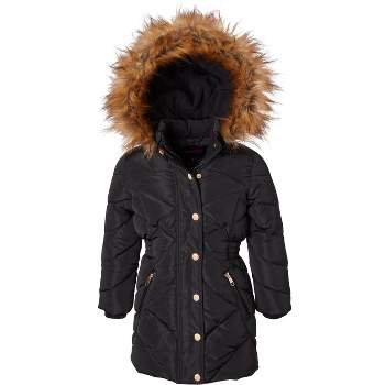  DKNY Girls' Winter Coat – Faux Fur Lined Quilted