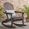 Malibu Acacia Wood Adirondack Rocking Chair Dark Gray - Christopher Knight Home: Weather-Resistant Patio Furniture - 2 of 4