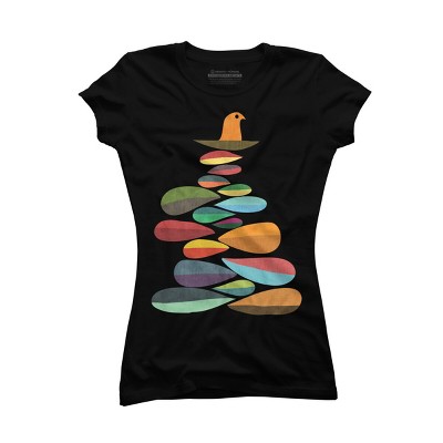 Junior's Design By Humans Wild bird nest By radiomode T-Shirt