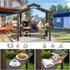 VisioGear Canopies and Gazebos, Gazebo Outdoor with Shelves Serving Tables, Gazebo Pavilion for Garden, Brown, 97.48"*60.47"*96.54" - 4 of 4