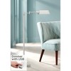 Regency Hill Industrial Adjustable Swing Arm Pharmacy Floor Lamp with USB Charging Port 54" Tall Brushed Nickel for Living Room - 2 of 4