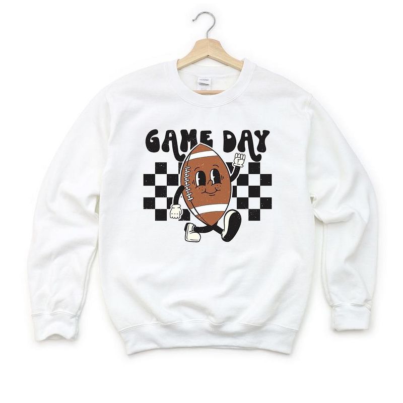 The Juniper Shop Football Game Day Checkered Youth Graphic Sweatshirt, 1 of 3