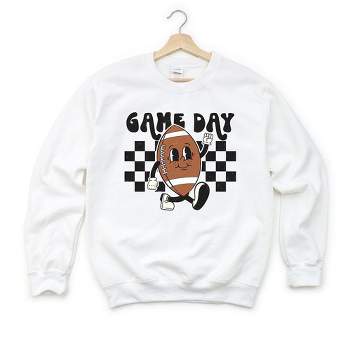 The Juniper Shop Football Game Day Checkered Youth Graphic Sweatshirt