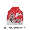 Unique Bargains Christmas Aprons Cotton Linen Red Green White 26.77"x21.65" 1 Pcs - 3 of 4