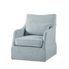 London Skirted Swivel Chair Light Blue - Martha Stewart: Upholstered, 360-Degree Rotation, No Assembly Required - 3 of 4
