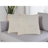 HomeRoots Set of Two 20" Ivory And Natural Striped Cotton And Jute Throw Pillows - 2 of 3